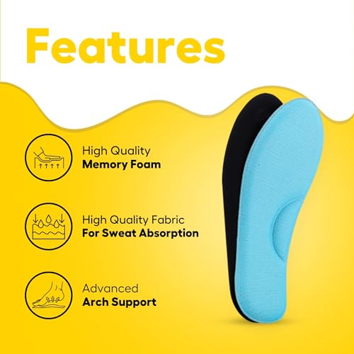 Helios Memory Foam for All Shoes Makes shoes Super Soft & Comfortable Memory Foam Insole (Men's, Men's(SIZE-7) Pack of 1) - Image 2