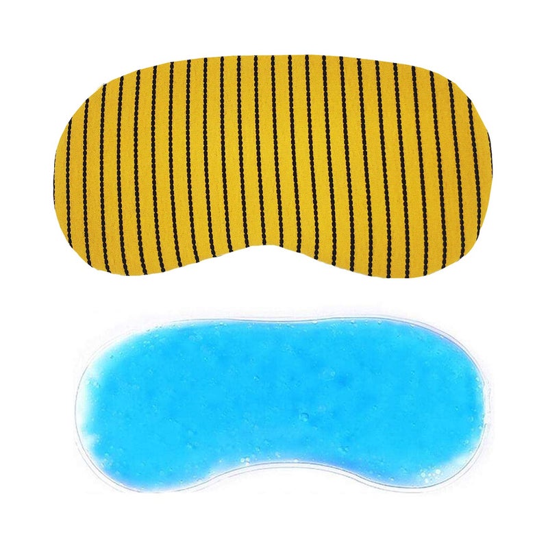 Jenna Gel Sleeping Eye Shade Mask Cover For Insomnia, Meditation, Puffy Eyes And Dark Circles (MultiLine_Yellow_Gel) - Image 5