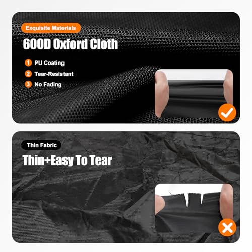 BIGACOVER Generator Covers While Running, Heavy Duty 600D Waterproof Oxford Fabric, Transparent PVC Window Weather & Dust Protection Fits Most 3000W-10000W Generators (Packaging Varies – Product Unchanged) - Image 3