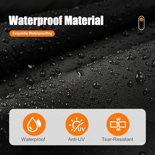 BIGACOVER Generator Covers While Running, Heavy Duty 600D Waterproof Oxford Fabric, Transparent PVC Window Weather & Dust Protection Fits Most 3000W-10000W Generators (Packaging Varies – Product Unchanged) - Image 4