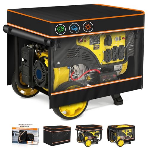 BIGACOVER Generator Covers While Running, Heavy Duty 600D Waterproof Oxford Fabric, Transparent PVC Window Weather & Dust Protection Fits Most 3000W-10000W Generators (Packaging Varies – Product Unchanged) - Image 1