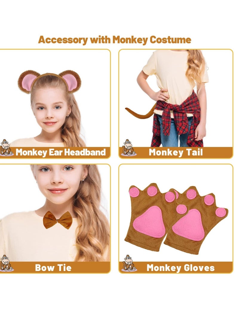 Excefore Lion Costume Set, Lion Ear Headband Bowtie And Tail Set, Suitable for Kids Party Celebrations Parties up - Image 3
