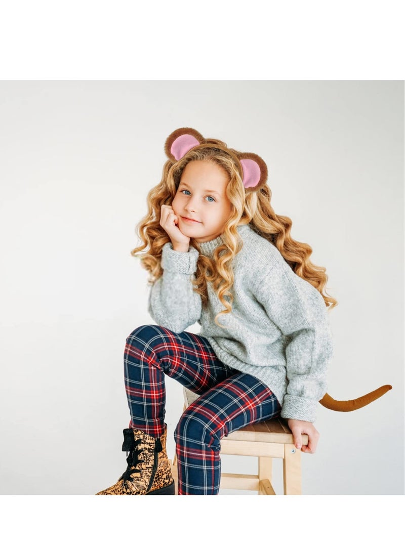 Excefore Lion Costume Set, Lion Ear Headband Bowtie And Tail Set, Suitable for Kids Party Celebrations Parties up - Image 5