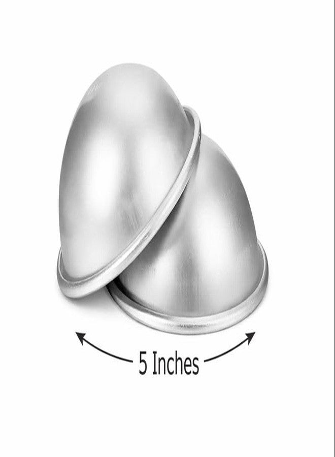 RINKLE TRENDZ Aluminium Half Round Cake Mould/Cake Pan - 3D Mould - Set of 2 Pieces, Size 5Inches - Image 2