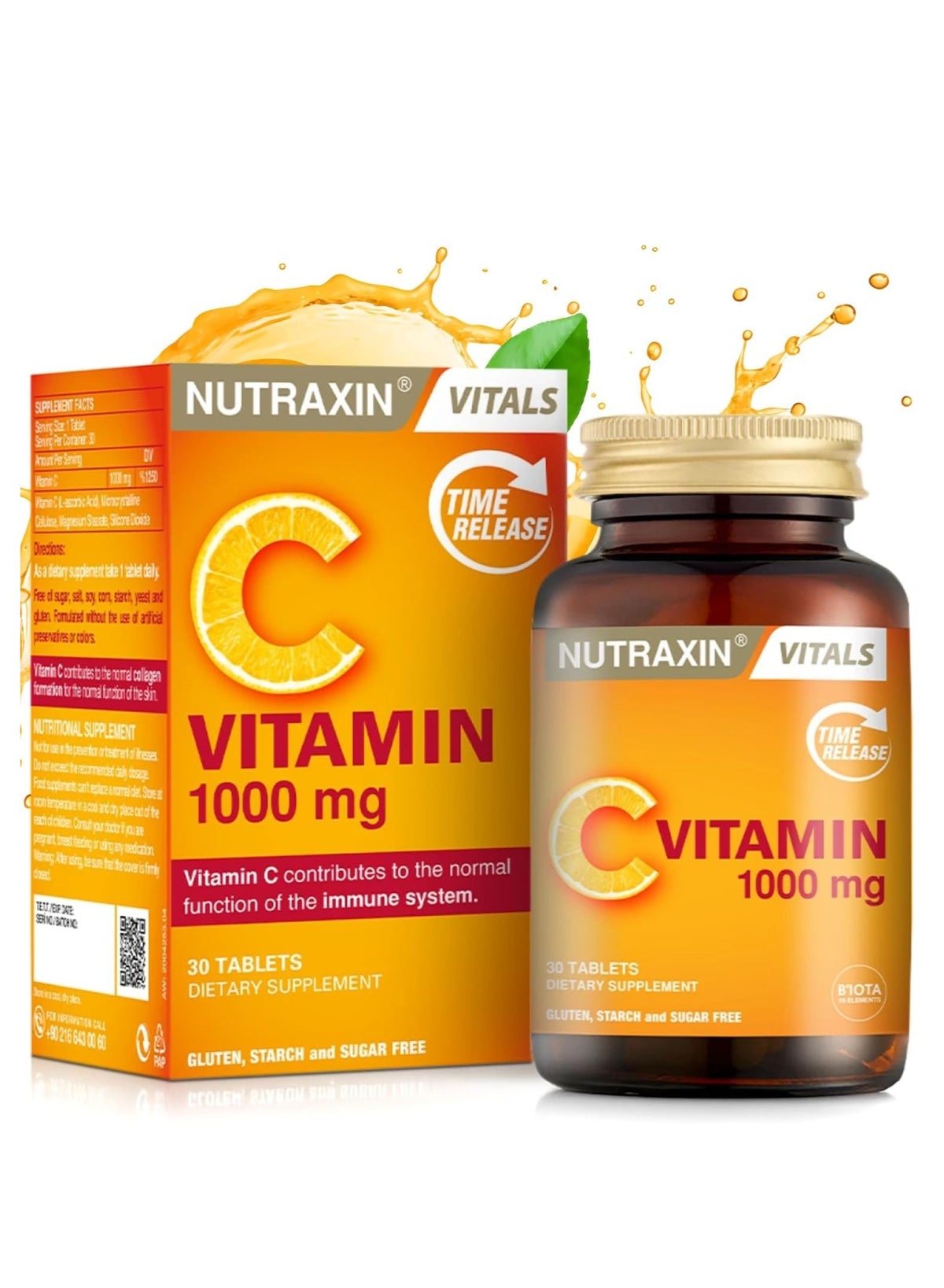 NUTRAXIN Nutraxin Vitals Vitamin C 1000 mg Tablets  High Strength Immune  Support Supplement, Antioxidant Formula for Immunity, Skin Health & Energy,  Supports Collagen Formation  30 Tablets | Best Price Bahrain | Manama,  Riffa