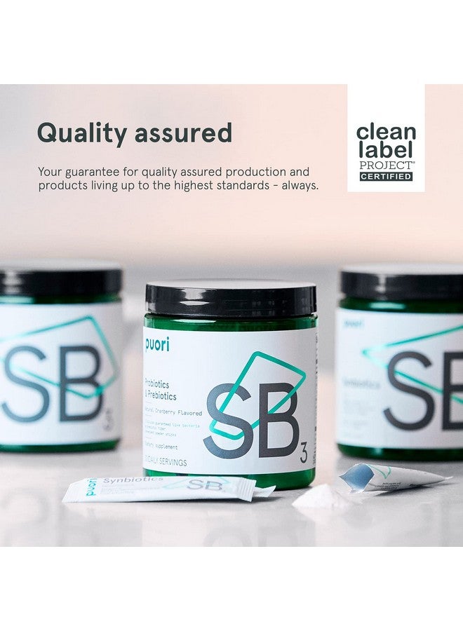 Puori Probiotics And Prebiotics Dietary Supplement 13 Billion Cfu X 30 Servings Support Immune And Digestive Health Fiber 4G Vitamin C 200Mg Sb3 Bifidobacterium Lactobacillus Fermentum - Image 5