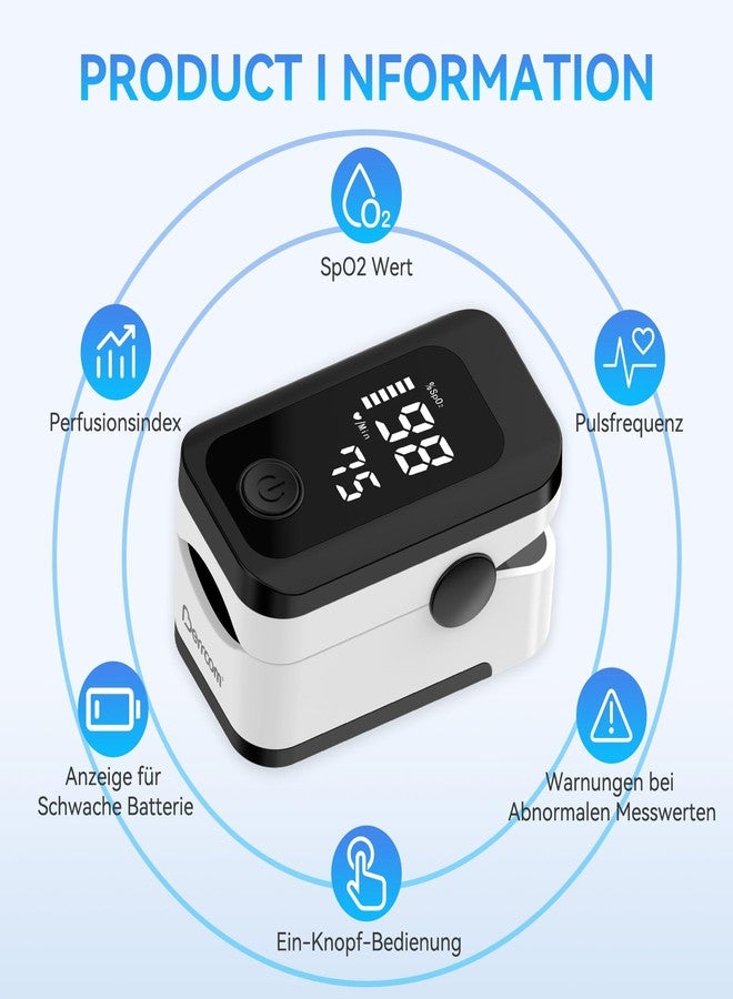 Berrcom Finger Pulse Oximeter for Adults, Accurate SpO2 & Pulse Rate Monitor with LED Display & Lanyard Included - Image 2