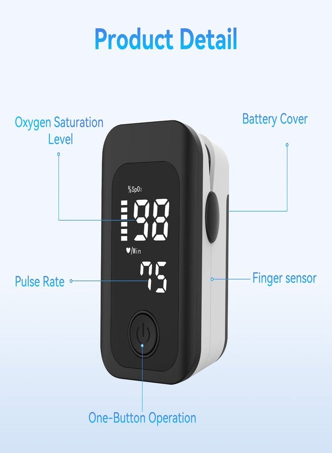 Berrcom Finger Pulse Oximeter for Adults, Accurate SpO2 & Pulse Rate Monitor with LED Display & Lanyard Included - Image 4