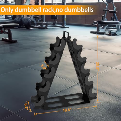ZHSX Dumbbell Rack 5 tier(Dumbbells not included), A-Frame Metal Dumbbell Holder with Handle, Multilevel Weight Storage Organizer for Dumbbells, Tree Shape Compact Weight Rack/Holder(Black) - Image 2