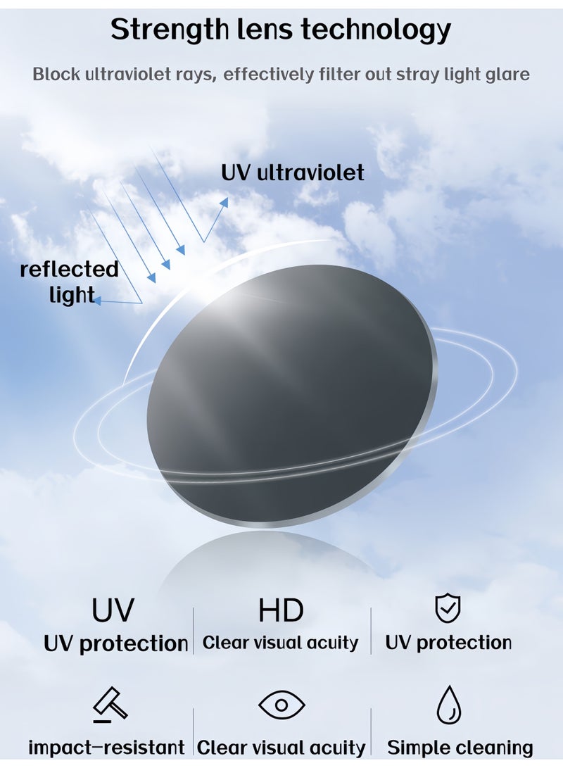 نظارات شمسية عصرية للنساء UV400 ، نظارات قيادة إطار معدني خفيف للغاية للسيارة ، مناسبة للتسوق في المملكة العربية السعودية والسفر والحفلات والشواطئ الصحراوية والأنشطة اليومية في الهواء الطلق - Image 4