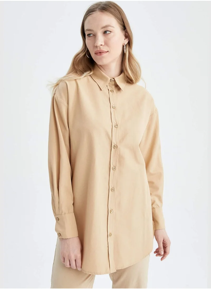 ديفاكتو Woman Regular Fit Woven Long Sleeve Tunic