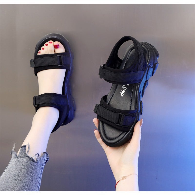 Sports Sandals For Women Summer Fashion Flats Roman Non-Slip Casual Beach Shoes Large Size 41 To 43 - Image 3