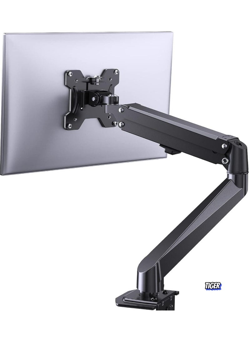 TIGER Single Monitor Mount – Gas Spring Monitor Arm with Full Motion, Adjustable Mount, VESA Bracket, Fits 17 to 27 Inch Monitors, Holds up to 14.3 lbs  - Image 1