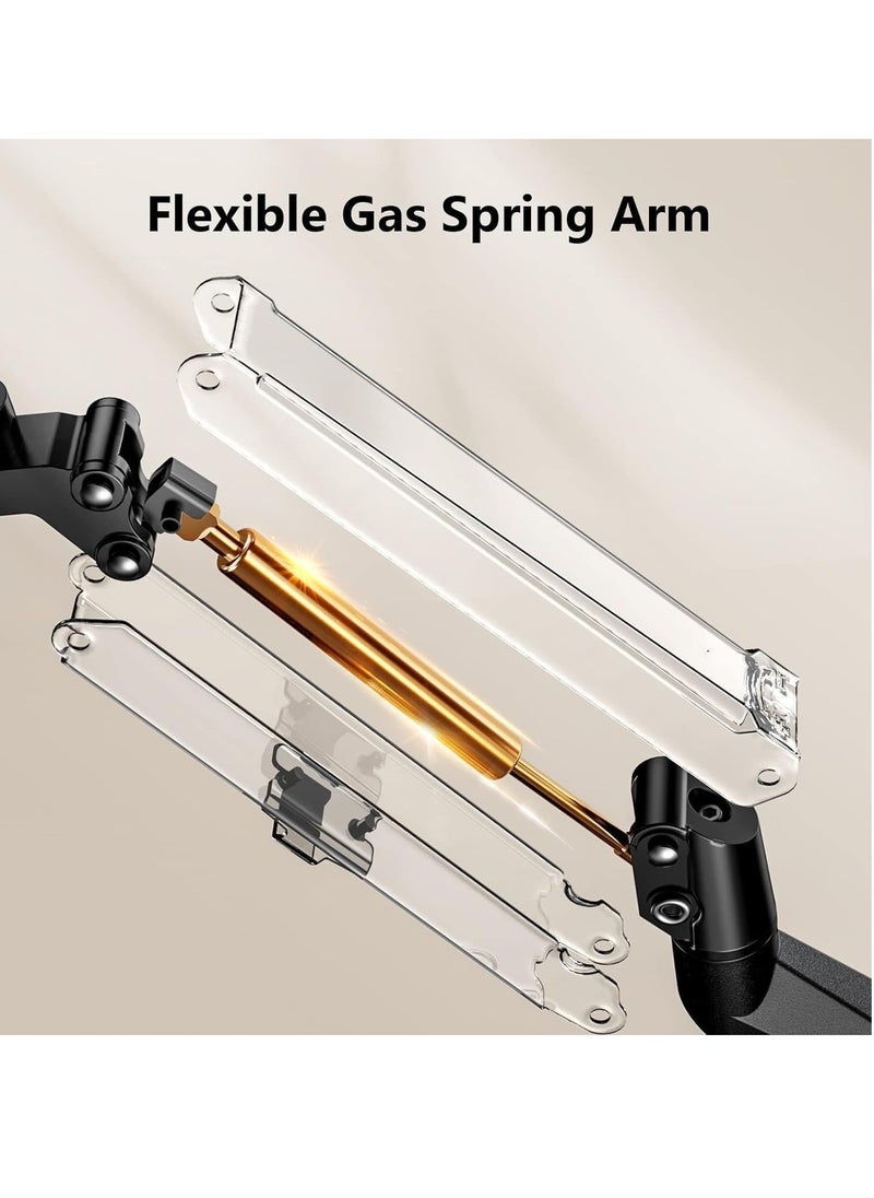 TIGER Single Monitor Mount – Gas Spring Monitor Arm with Full Motion, Adjustable Mount, VESA Bracket, Fits 17 to 27 Inch Monitors, Holds up to 14.3 lbs  - Image 4