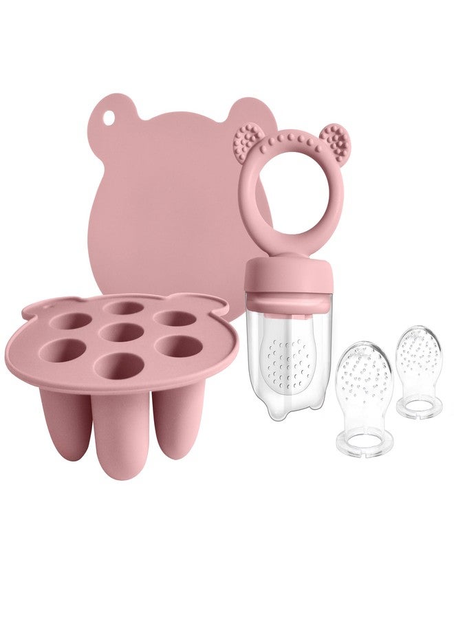 BigSpinach Silicone Baby Food Freezer Tray with Teething Popsicle Molds - Baby Fruit Feeder and Breastmilk Teether Combo - Image 1