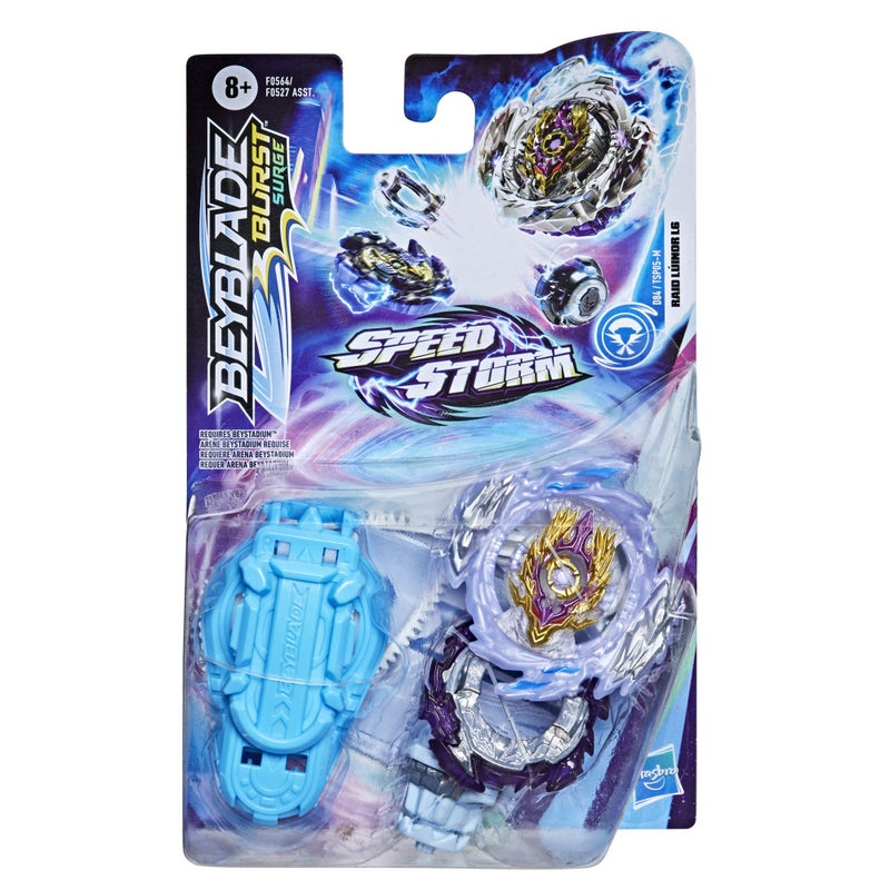 Beyblade Burst Surge Speedstorm Raid Luinor L6 Spinning Top Starter Pack – Attack Type Battling Game Top with Launcher, Toy for Kids - Image 2