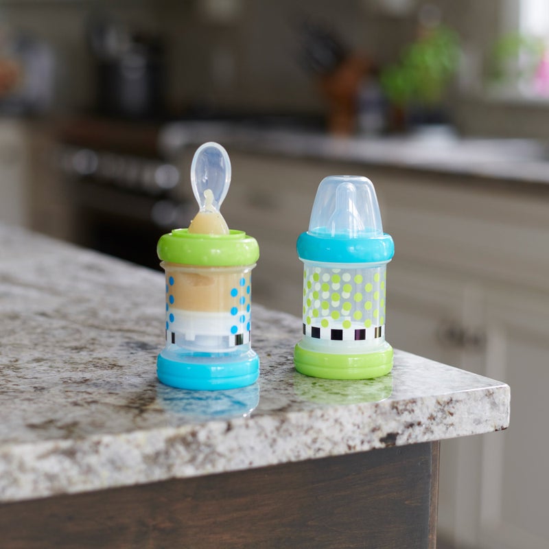 Sassy Baby Food Nurser - 4+ Months Set of 2- 4oz 100% Silicone Nipple and Spoon BPA-Free - Image 3