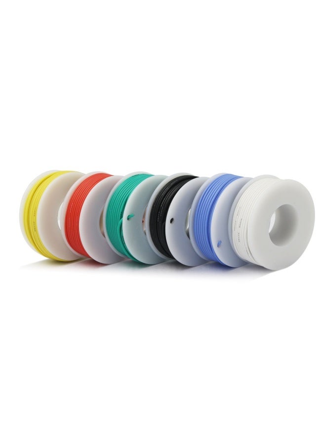 Cbazy  Hook Up Wire Kit Stranded Wire Kit 30 Gauge Flexible Silicone Rubber Electric Wire 6 Colors 32.8 Feet Each 30 Awg  - Image 4