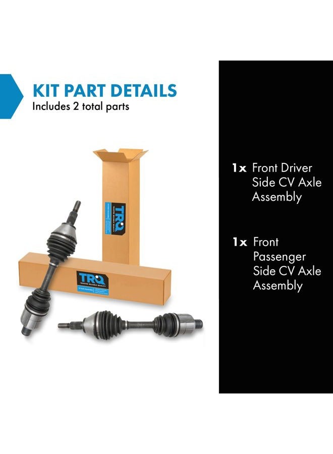 TRQ New Front CV C/V Axle Drive Shaft Assembly 2 Piece Pair Set for 2012-2017 Dodge Ram 1500 4WD 4x4 Truck - Image 2