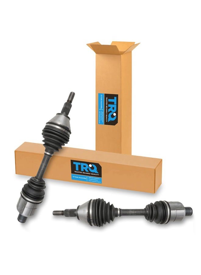 TRQ New Front CV C/V Axle Drive Shaft Assembly 2 Piece Pair Set for 2012-2017 Dodge Ram 1500 4WD 4x4 Truck - Image 1