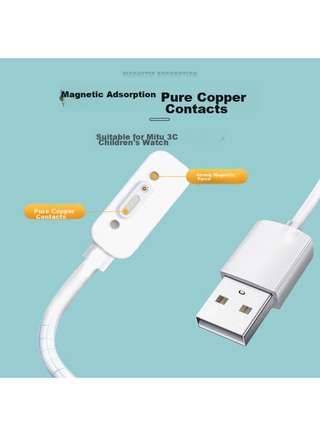 Bkayp Magnetic Charging Cable For Xiaomi Mi Bunny Children's Smartwatch, Compatible With 3c/4x/2s/4c/4pro, Charging Cable For Xiaoxun Y2/maxpro/s3 - Image 3