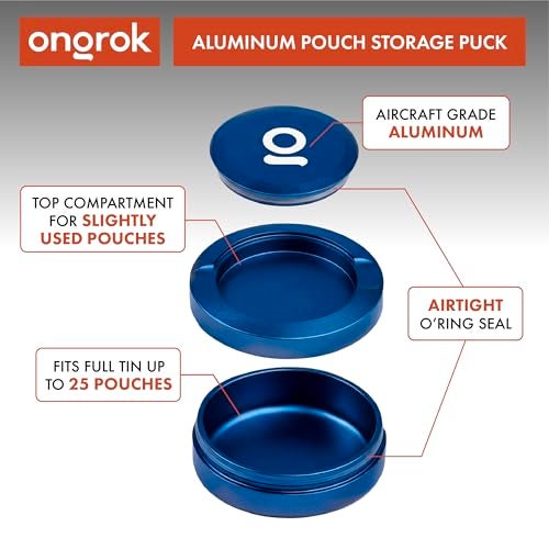 ONGROK ZPuck Zyn Metal Can, Aluminum Pouch, Airtight/Air Proof Storage Container, Preserve Flavor, Sleek and Portable Zyn Holder for Pouches & Small Essentials (Black) - Image 4