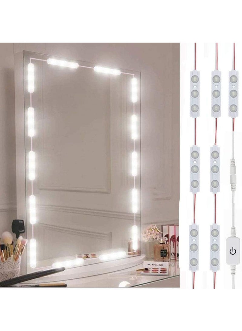Aookay Hollywood Style Vanity Make Up Light, Led Vanity Mirror Lights, Ultra Bright White LED, Dimmable Touch Control Lights Strip, for Makeup Vanity Table & Bathroom Mirror (JY-V20)  - Image 1