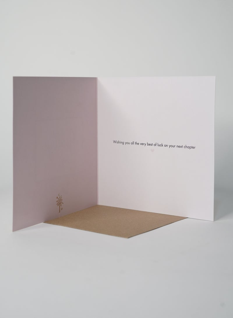 شير ذا لوف  بطاقة تهنئة مطلية بالذهب ”وداعًا وحظًا سعيدًا“ – بطاقة فاخرة وأنيقة بتصميم لامع، مثالية للوداع والتقاعد والوظيفة الجديدة والمناسبات الخاصة - Image 3