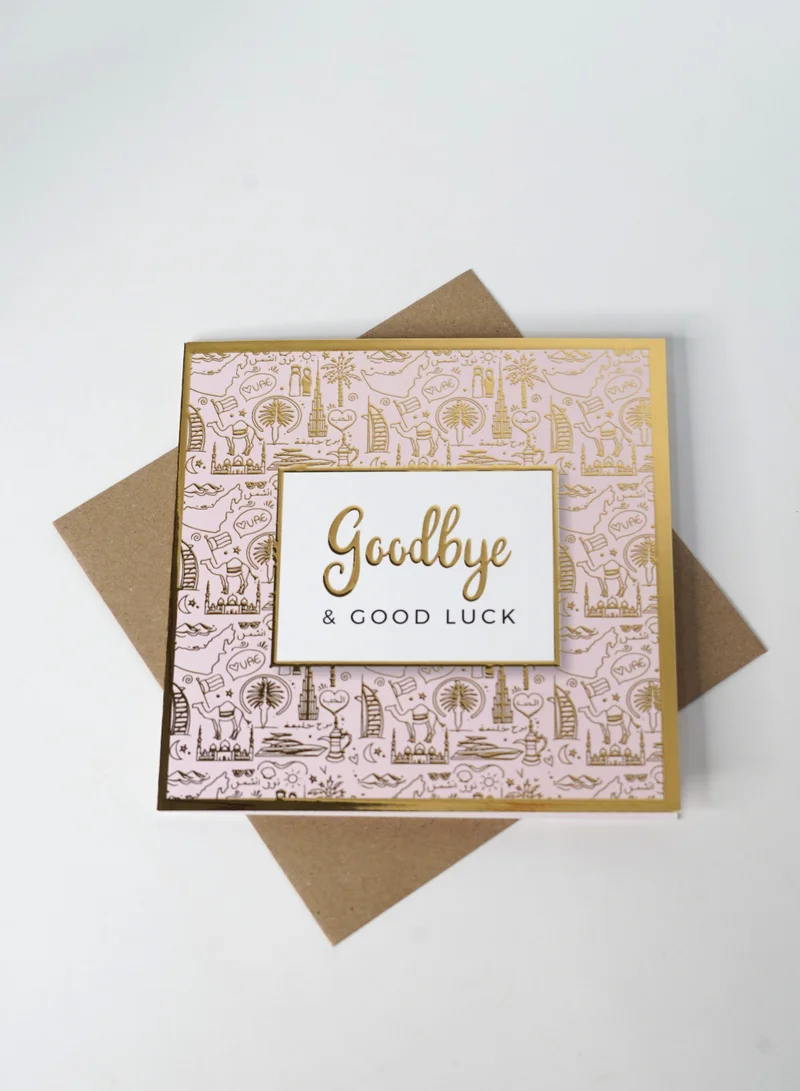 Share the Love Goodbye and Good Luck Gold Foil Greeting Card – Elegant Luxury Card with Shiny Foil Design, Perfect for Farewell, Retirement, New Job & Special Occasions