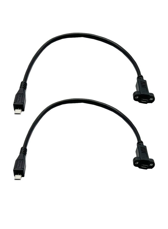 Seadream Micro B Male to Micro B Female Cable 2Pack Micro USB Male to Female Extension Panel Mount Cable - Image 1