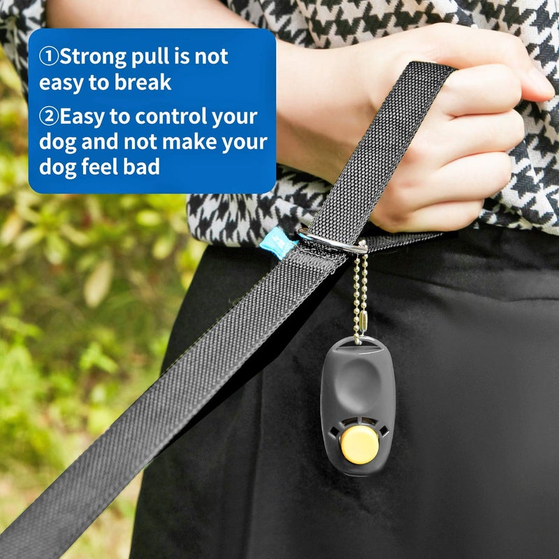 BAAPET 15/20/30/50/100 ft Long Dog Training Leash with Clickers for Small, Medium and Large Dogs or Cats (15 Feet, Black) - Image 4