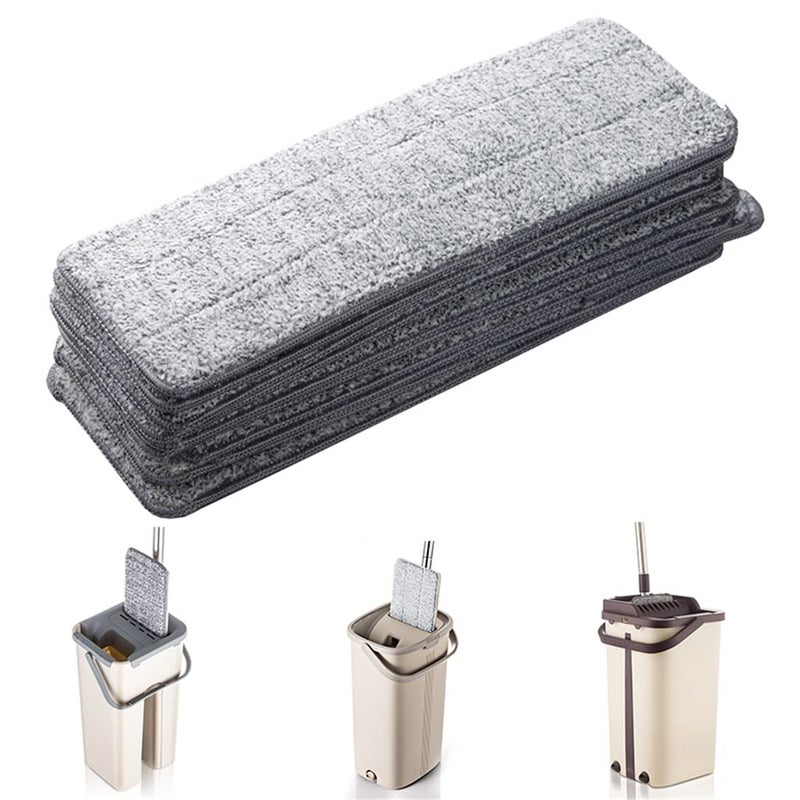 Reusable Super Thick Mop Replacement Pads 4pcs Compatible With Squeeze Flat Mop - Image 4