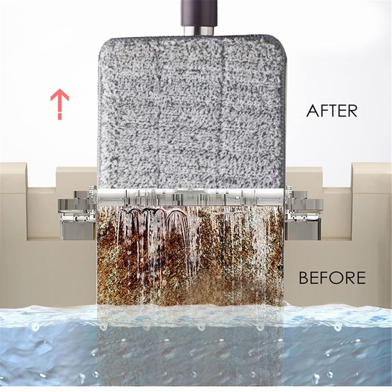 Reusable Super Thick Mop Replacement Pads 4pcs Compatible With Squeeze Flat Mop - Image 5