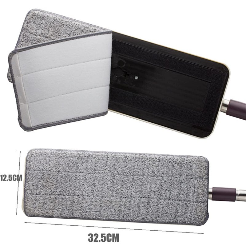 Reusable Super Thick Mop Replacement Pads 4pcs Compatible With Squeeze Flat Mop - Image 3