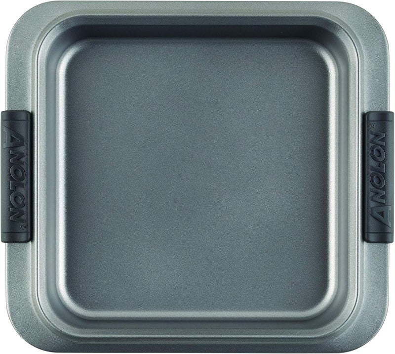 Anolon Advanced Nonstick Baking Pan / Nonstick Cake Pan, Square - 9 Inch, Gray - Image 2