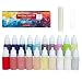 JAJADO 27 Pcs Water Marbling Paint Kit Water Paint Marbling Ink Turkish Marble Pattern Acrylic Pouring Floating Paint Art Crafts Gifts for Christmas Halloween Birthday - Image 2
