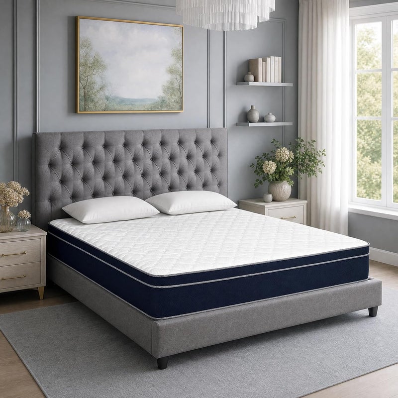 Premium Hybrid Mattress with Breathable Cover, Medium Firmness, Pocket Spring & Foam (Super King, 200x200cm) - Image 1