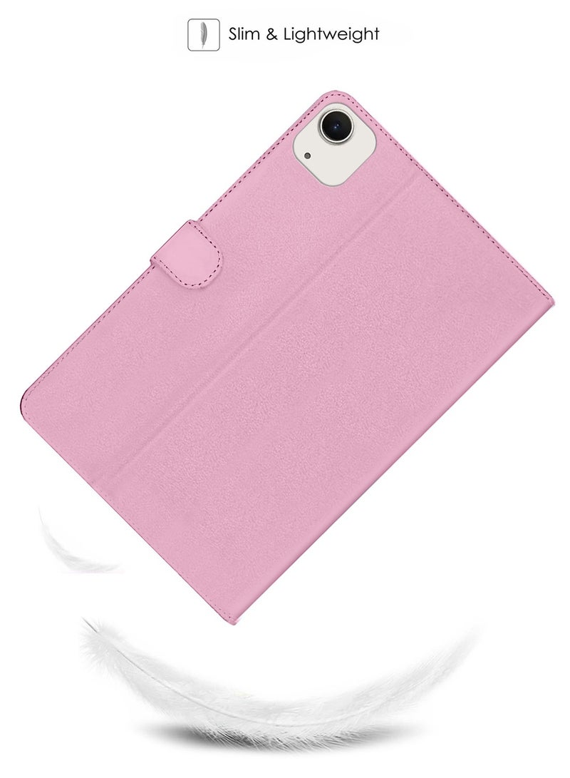 OMAKER Apple iPad Air 2025 (7th Generation) M3 13 inch PU Leather Magnetic Closure Flip Case Cover - Light Pink - Image 2