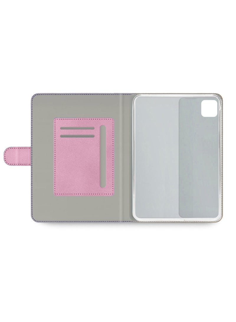 OMAKER Apple iPad Air 2025 (7th Generation) M3 13 inch PU Leather Magnetic Closure Flip Case Cover - Light Pink - Image 3
