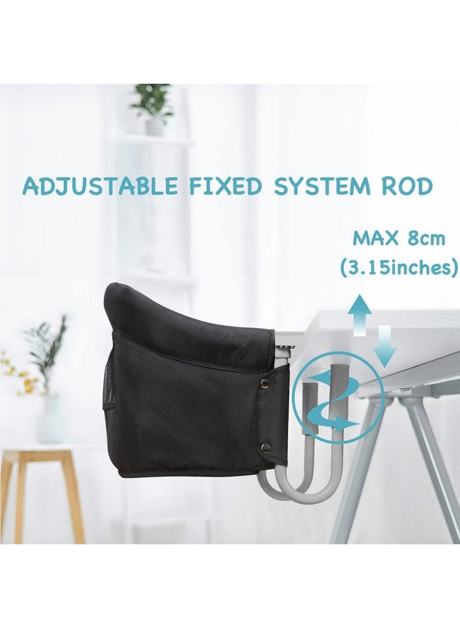 باندا إير كرسي طعام مرتفع مزود بخطاف من باندا إير | كرسي سفر محمول للأطفال | مقعد معزز لتناول الطعام (أسود) - Image 2