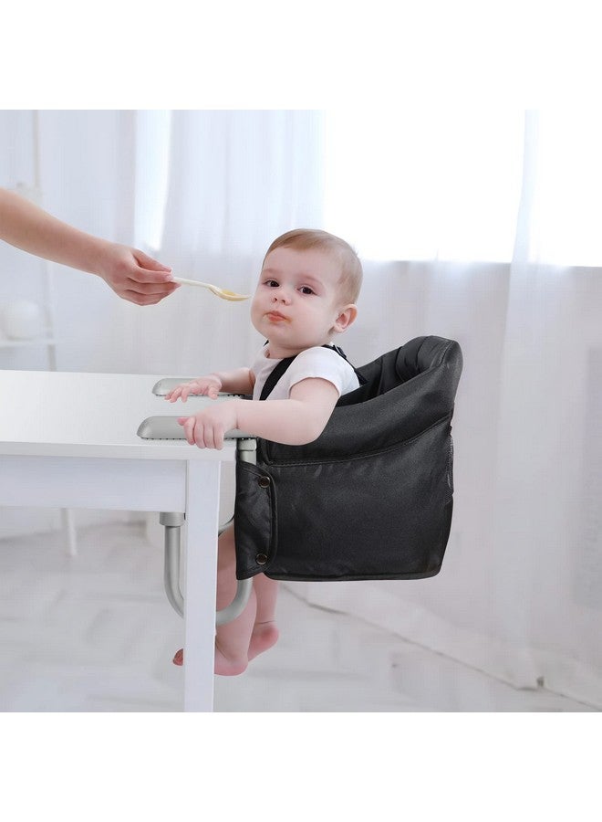 باندا إير كرسي طعام مرتفع مزود بخطاف من باندا إير | كرسي سفر محمول للأطفال | مقعد معزز لتناول الطعام (أسود) - Image 4