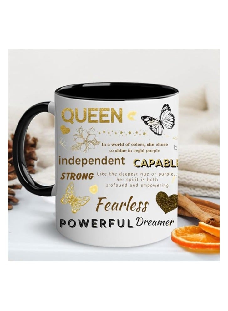 PRINTSHOP4ME Self-Care Coffee Mug For Women - Start Your Day With Inspiration - 11 Oz Motivational Mug With Daily Affirmations - Novelty Gift For Mental Health Awareness (Black Handle) - Image 3
