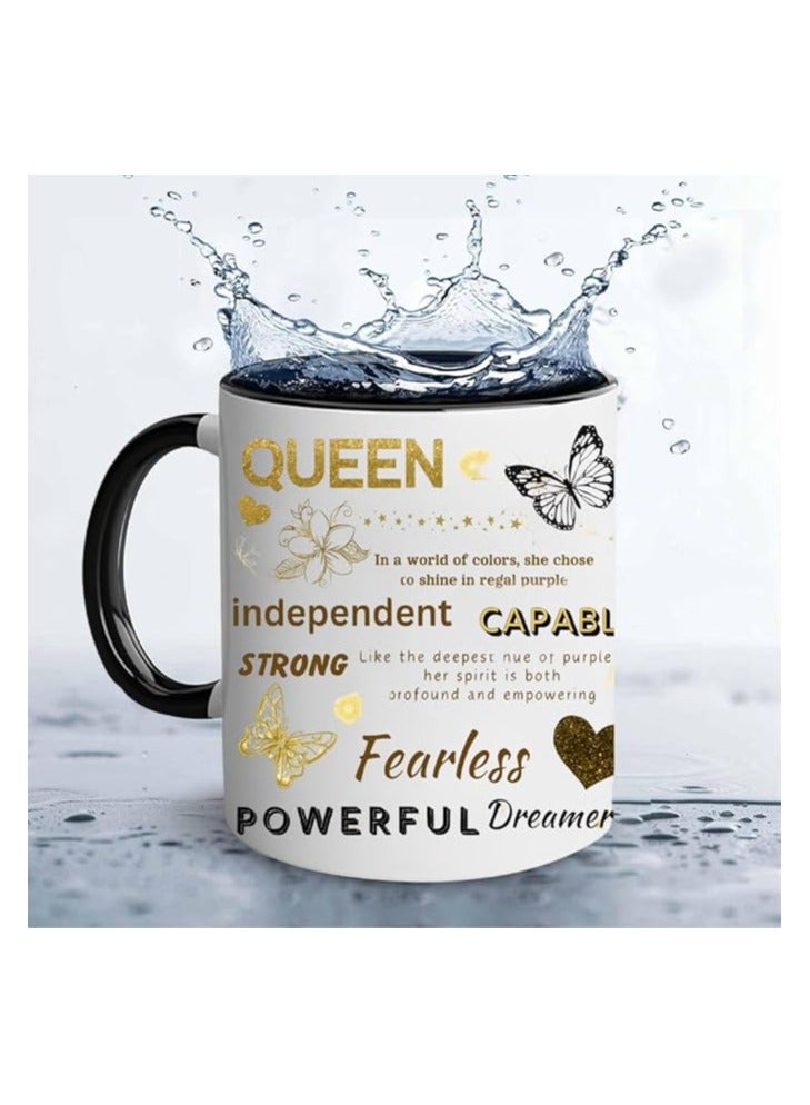 PRINTSHOP4ME Self-Care Coffee Mug For Women - Start Your Day With Inspiration - 11 Oz Motivational Mug With Daily Affirmations - Novelty Gift For Mental Health Awareness (Black Handle) - Image 4