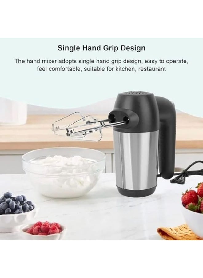 JAMAKY Jamaky Stainless Steel Hand Mixer, 7 Speed, 350 Watt, Black and Silver - JMK6007  - Image 4