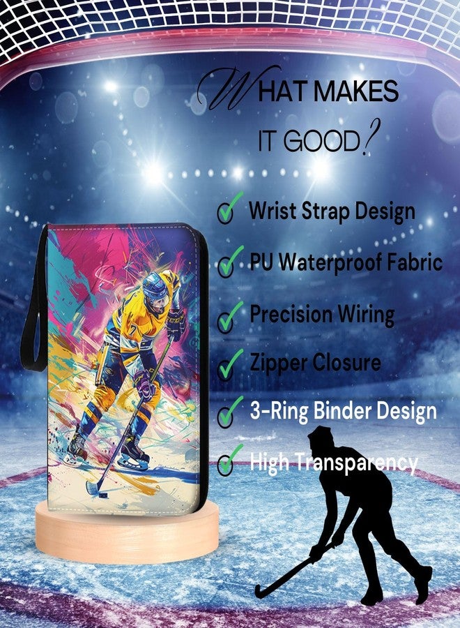 CHIMORY Hockey Card Binder 900 Pockets, Trading Card Binder Sports Card Binder 50 Removable Double Sided Sleeves with Zipper 3-Ring, Hockey Card Holder Baseball Football Soccer Collector Storage Album - Image 2