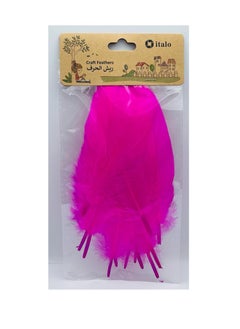 ITALO 11 Pcs Feathers Crafts Goose Feathers for DIY Earrings Craft For Home Wedding Baby Shower Decorations Pink  - Image 3
