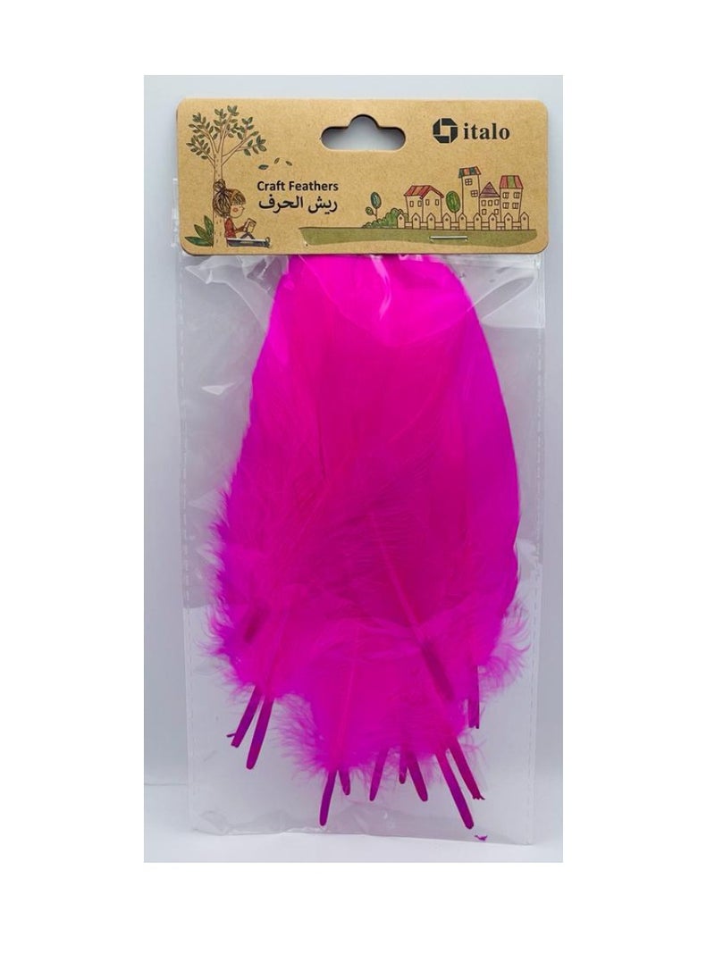 ITALO 11 Pcs Feathers Crafts Goose Feathers for DIY Earrings Craft For Home Wedding Baby Shower Decorations Pink  - Image 3