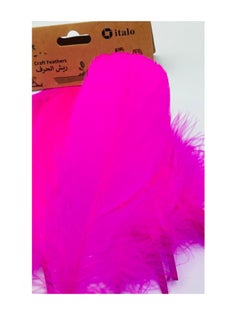 ITALO 11 Pcs Feathers Crafts Goose Feathers for DIY Earrings Craft For Home Wedding Baby Shower Decorations Pink  - Image 2