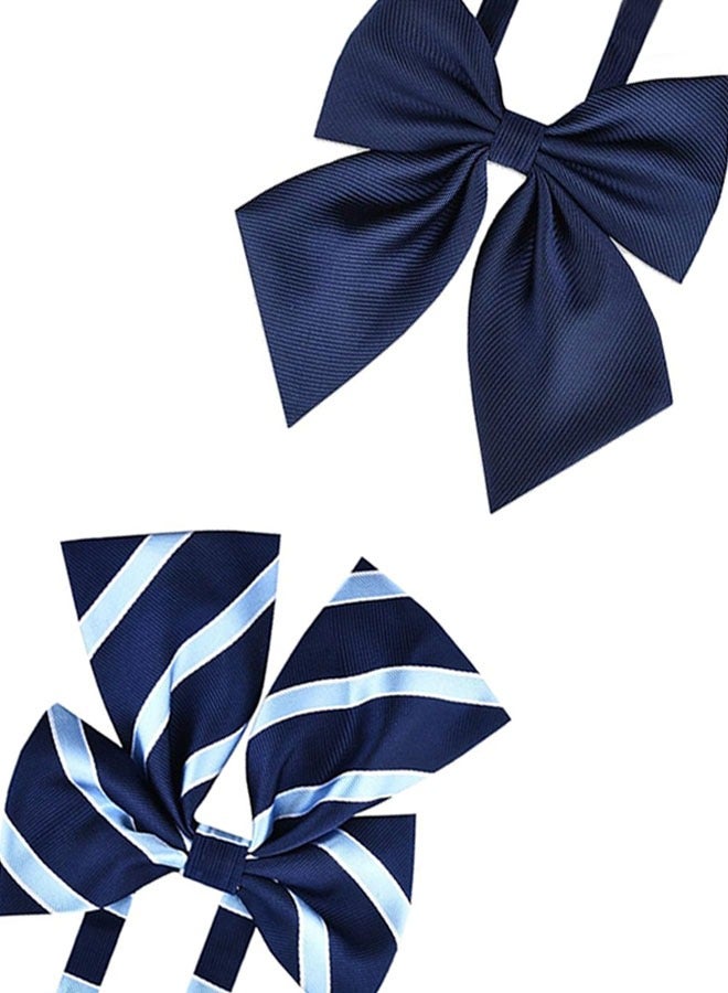 HAWAWA 4pcs Women Pre-tied Bow Ties with Adjustable Strap Bowknot Neckties for Women Costume Accessory - Image 4