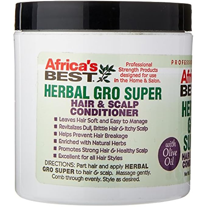 Africa's BEST SUPER GRO MAXIMUM STRENGTH HAIR & SCALP CONDITIONER 5.25 OZ | YELLOW, 38422 - Image 3